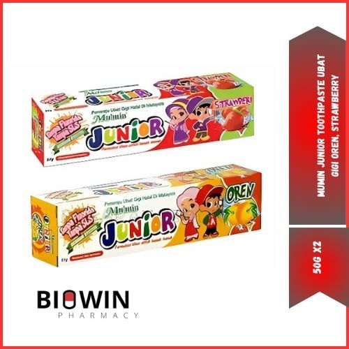 Mumin Junior Toothpaste Ubat Gigi Oren, Strawberry 50gx2 twinpack ...