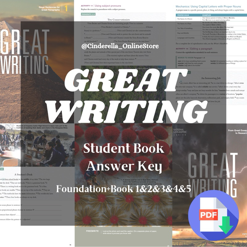 A152_📃Great Write｜Student Book｜Answer｜Foundation｜include Audio | Shopee ...