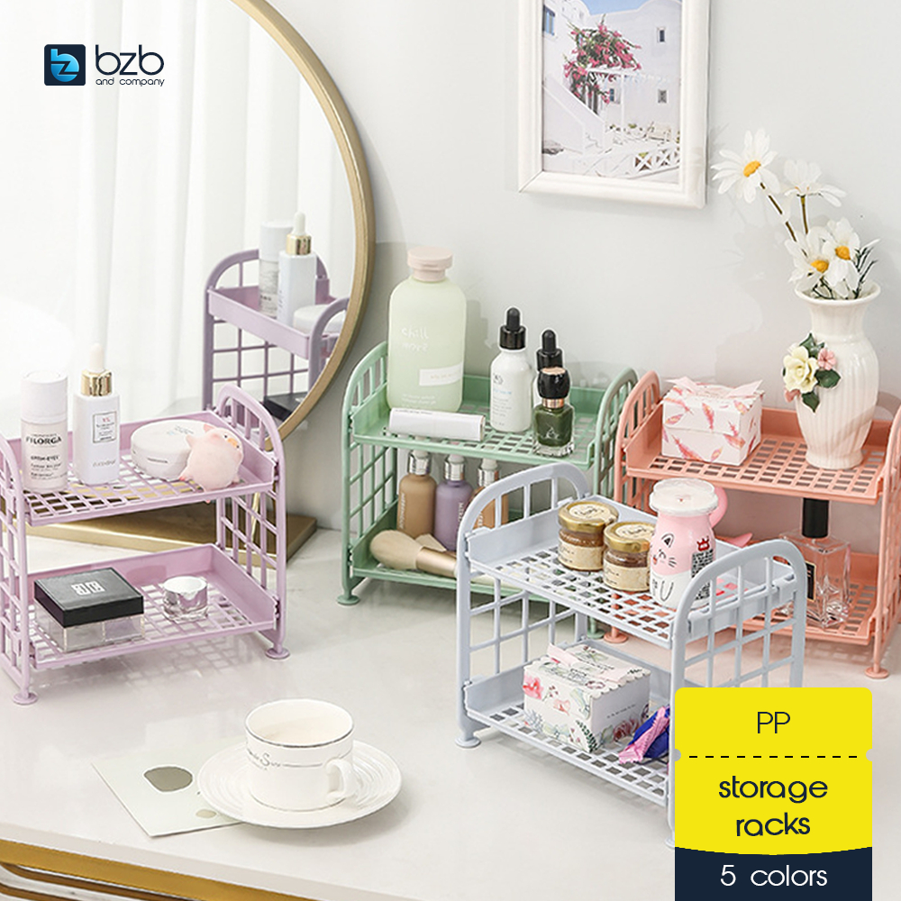 Dual Layer Drawer Table Rack Makeup Cosmetics Stationery Storage Racks ...