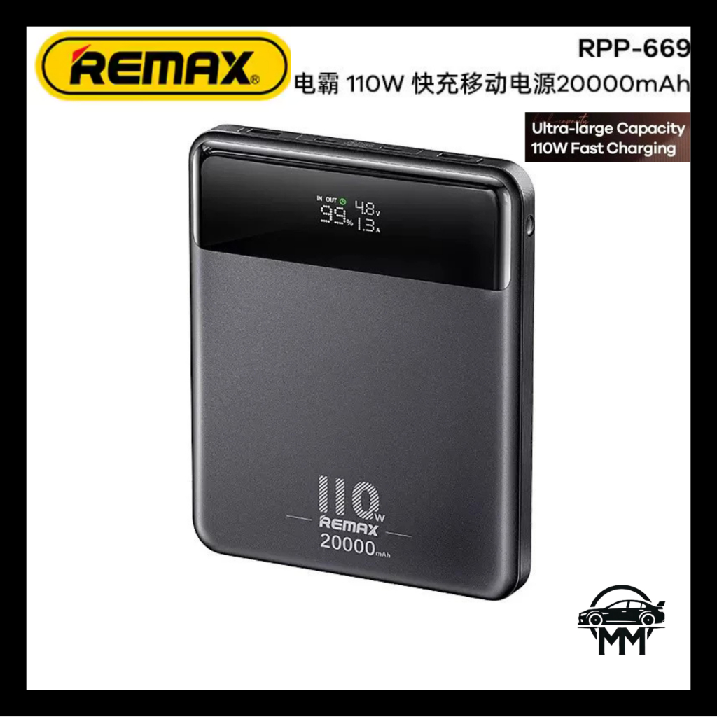 Remax RPP-669 20000mAh Powerbank 110W Fast Charging Power Bank 110W ...