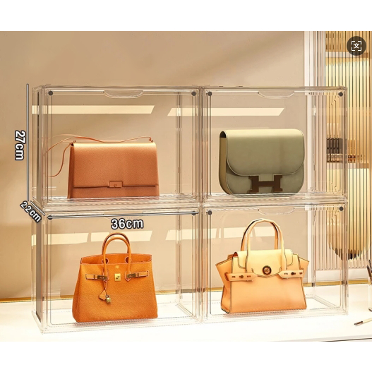 Handbag Storage Organizer Acrylic Display Box Transparent Storage Box ...