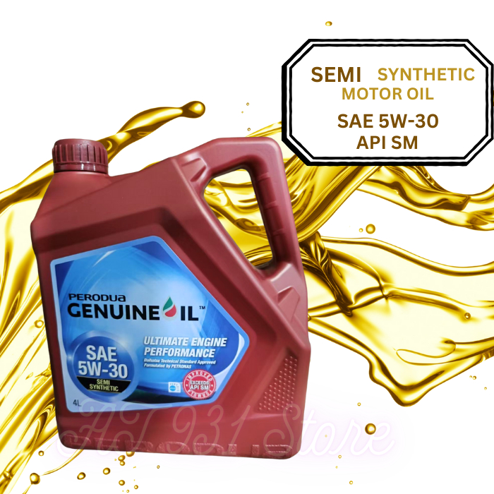 Minyak Enjin Perodua SAE 5W-30 API / SM SEMI SYNTHETIC (4 LITRE ) MYVI ...