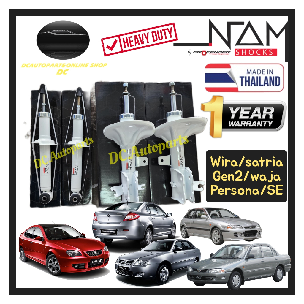 NAM THAILAND HEAVY DUTY SHOCK ABSORBER PROTON WIRA SATRIA WAJA GEN2 ...