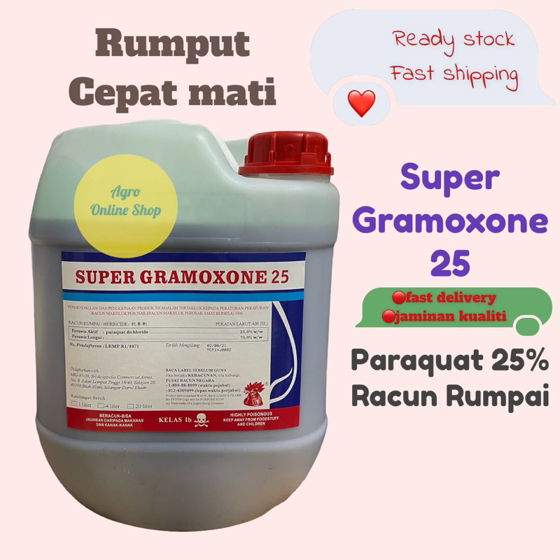20L Racun Lalang&Rumput |Racun sentuh 25%|Rumput sambau | Shopee Malaysia