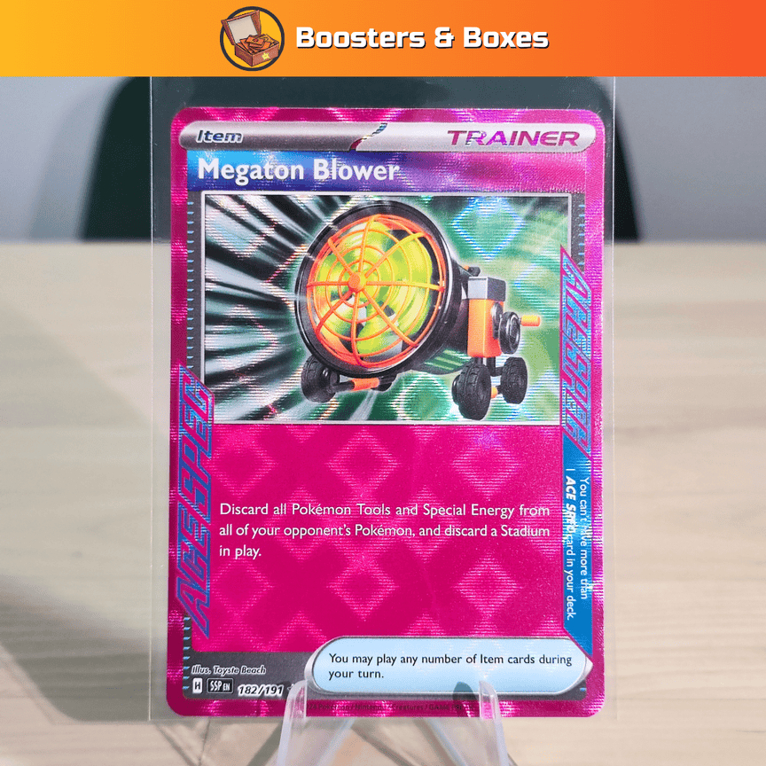 Pokemon TCG - Megaton Blower - 182/191 - ACE SPEC Rare - Surging Sparks