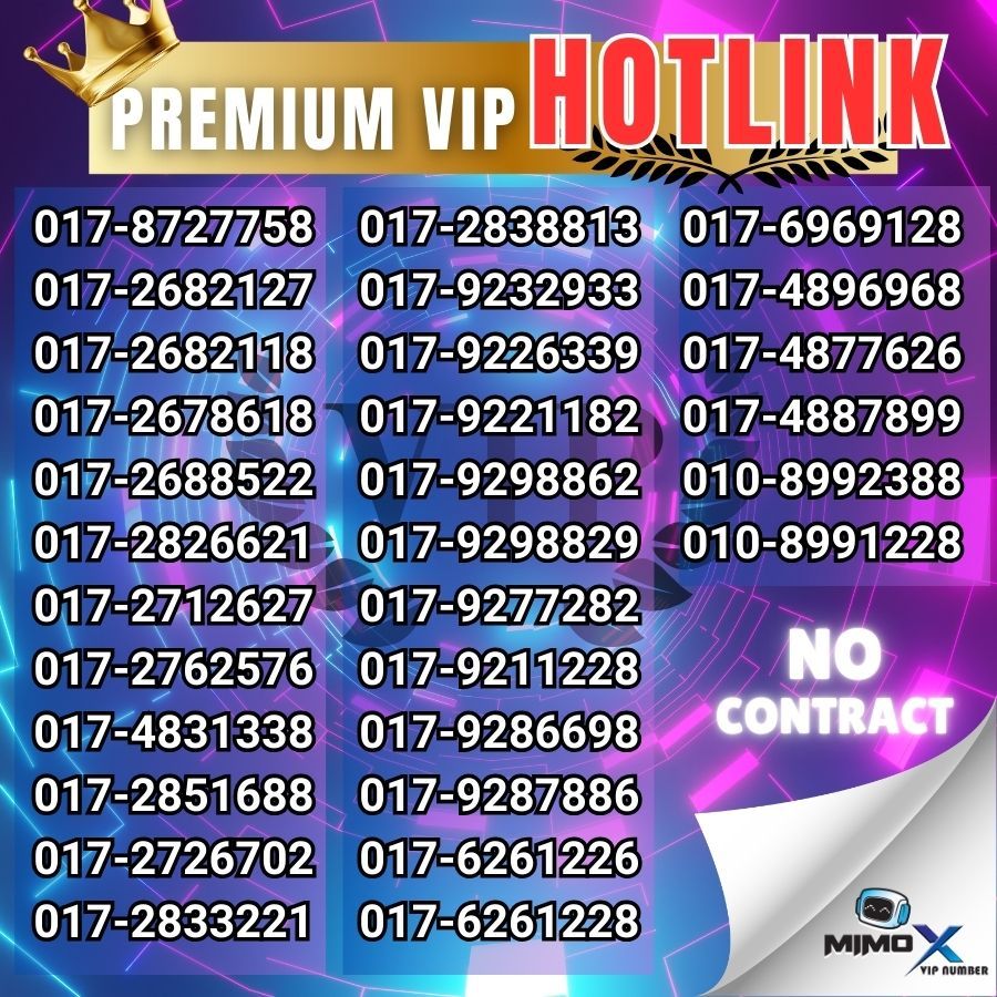 🔥 Hotlink VIP Nombor Cantik | Prepaid Sim Card Maxis | Special Number ...