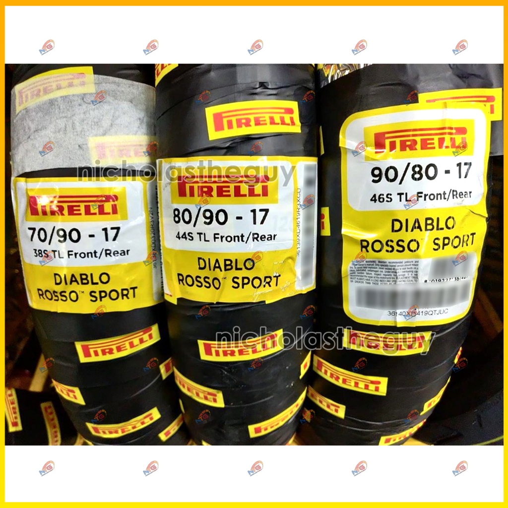 PIRELLI Diablo Rosso Sport Tyre 70/80/100/110/120/130/140/150 - 17 Inch ...