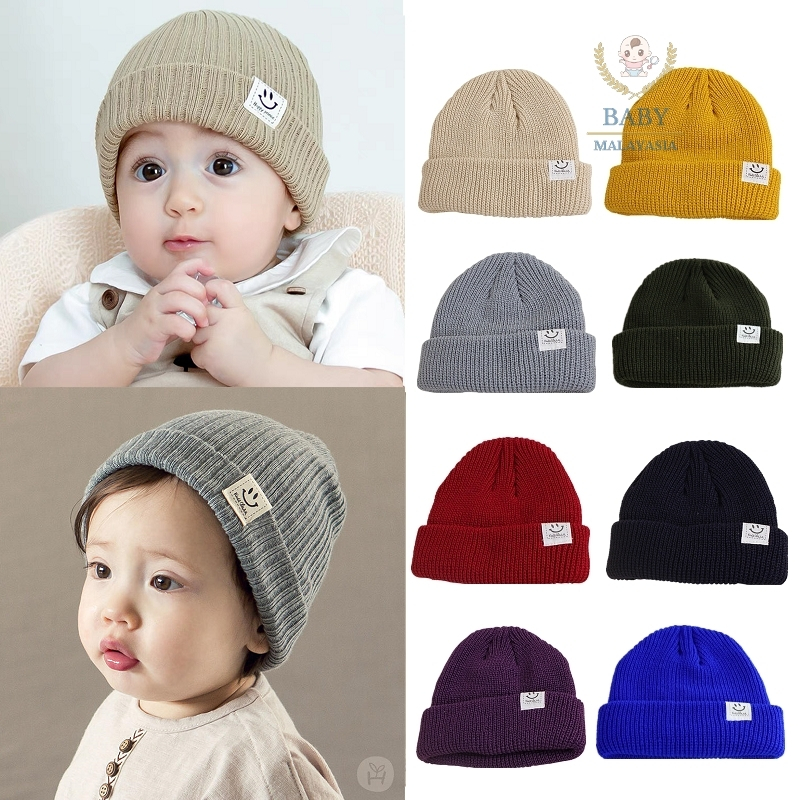 Beanie Kid Unisex Hat Winter Snowcap Knit Beanie topi budak baby boy ...