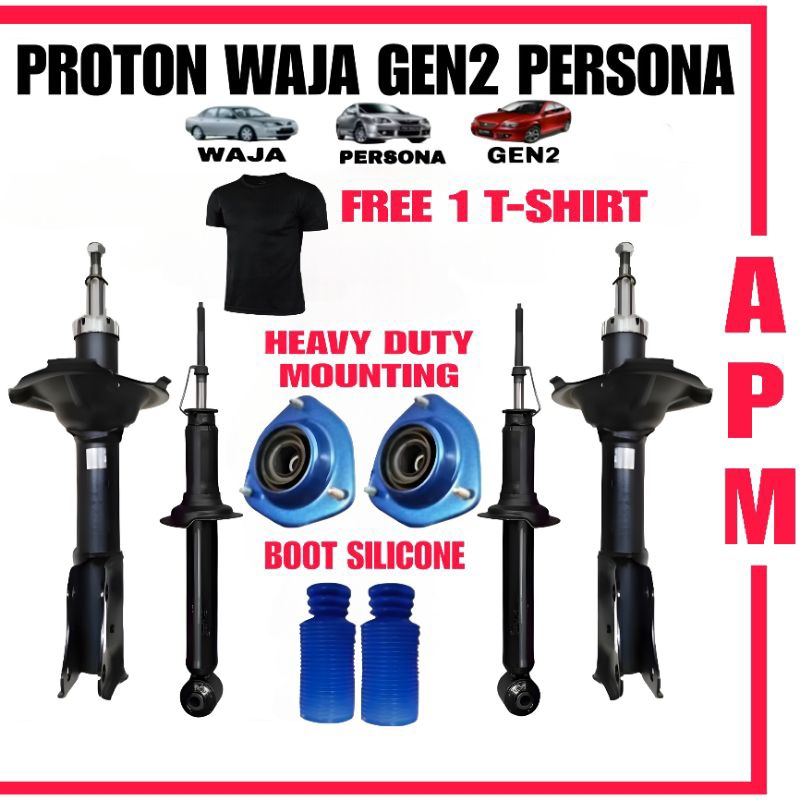 EL APM ABSORBER FRONT / REAR + MOUNTING + BOOT PROTON WAJA GEN2 PERSONA ...