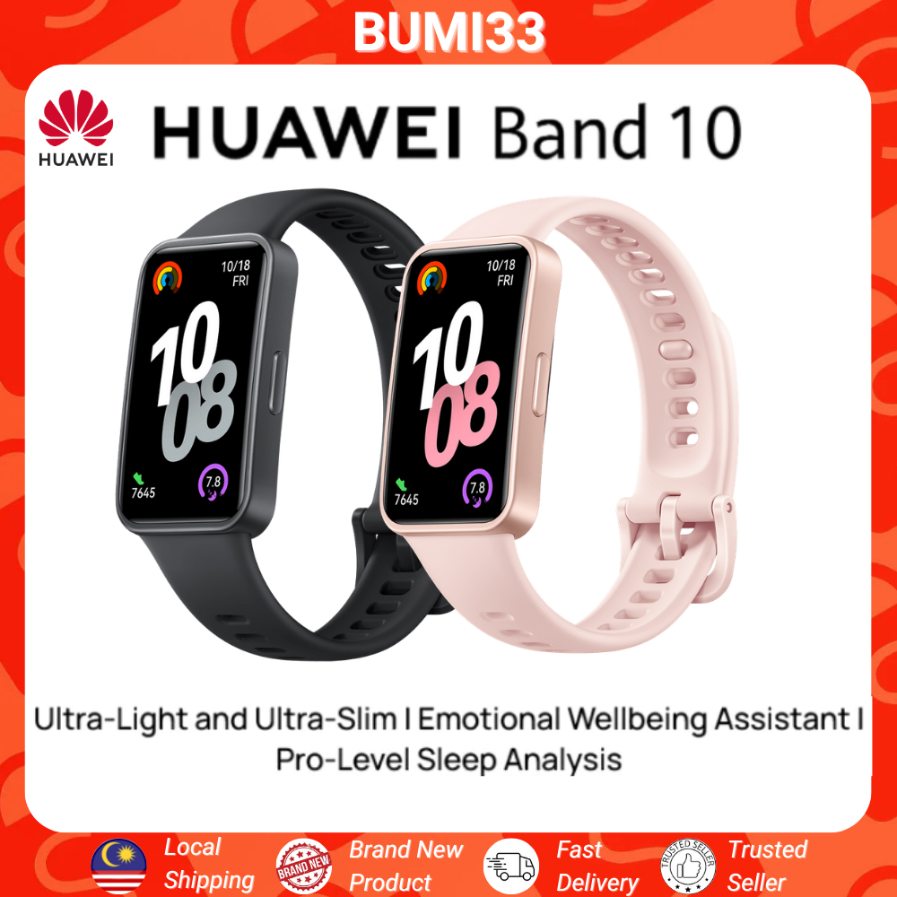 [PROMO] HUAWEI Band 10 Smartwatch | Ultra-Light and Ultra-Slim | Emotional Wellbeing Assistant |