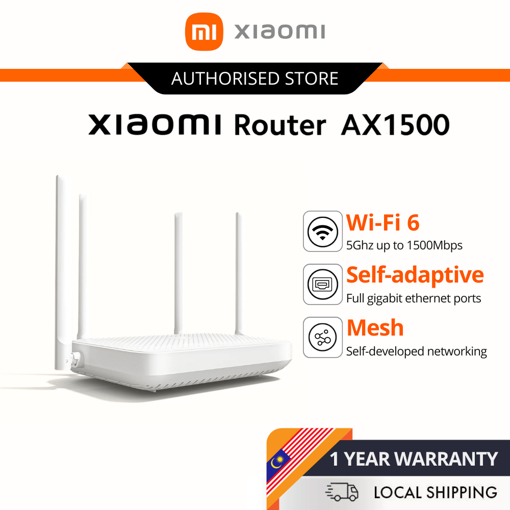 Xiaomi Router AX1500 - 5GHz Wi-Fi 6 up to 1500mbps | Mesh Networking ...