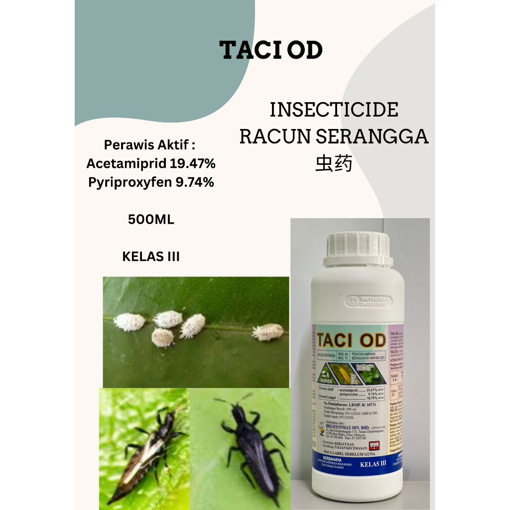 Brightonmax Taci OD 500ML (Insecticides/虫药/Racun Serangga) | Shopee ...