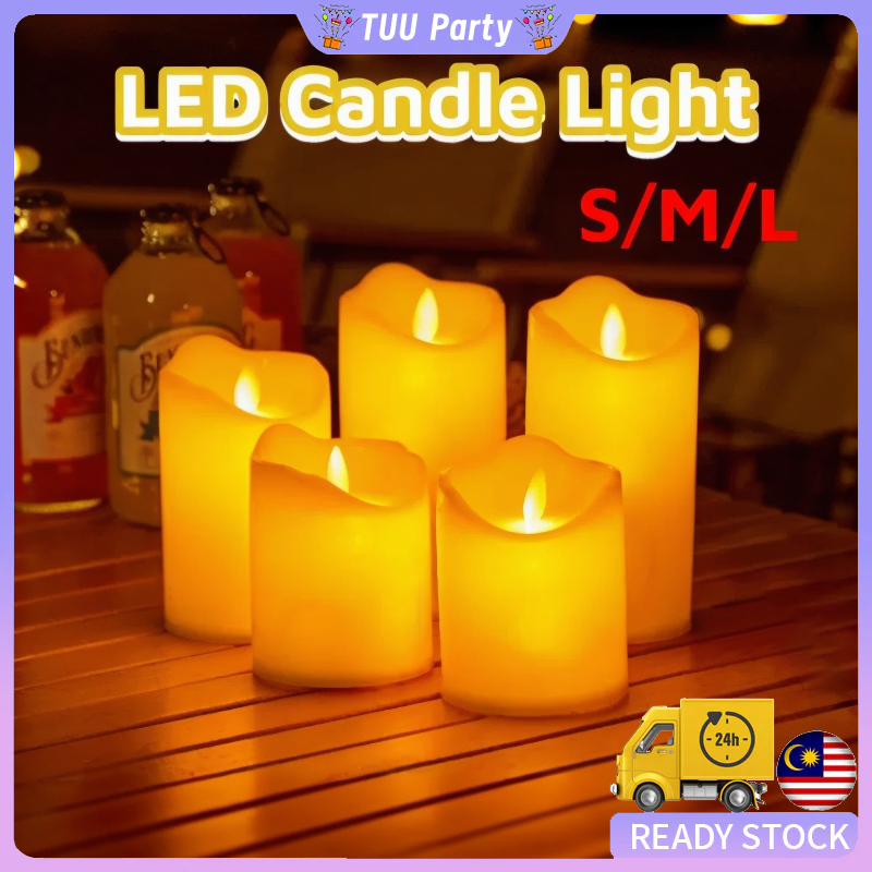Small Battery Electric Swing Candle Mini Smokeless Flameless LED Candle ...