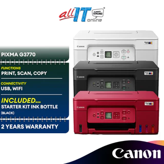 Canon PIXMA G3770 Wireless Refillable Ink Tank Printer Inkjet Printer similar G3010 G3020 515 580 L3250 L3210 T520W
