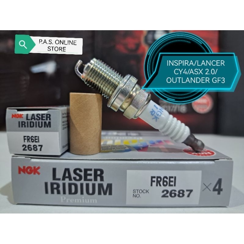 NGK Laser Iridium Spark Plug set FR6EI #2687(4PCS) - INSPIRA/LANCER CY4 ...