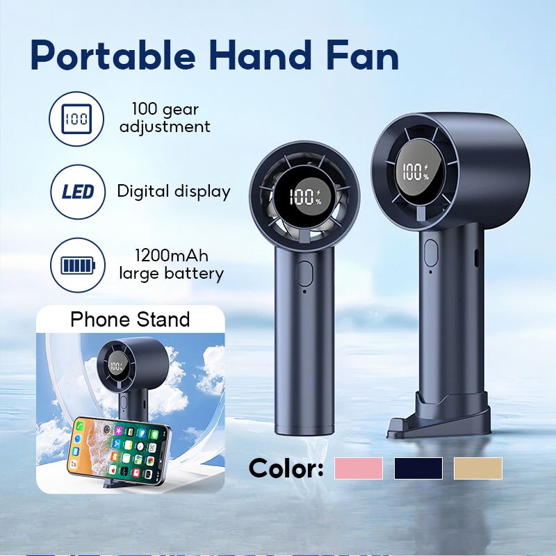 Handheld Fan Portable Phone Holder Mini Fan Recharable 100 Level ...