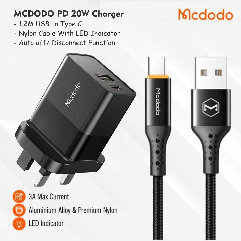 [Mcdodo] Auto Power-Off Fast Charging Cable Auto Disconnect LED ...