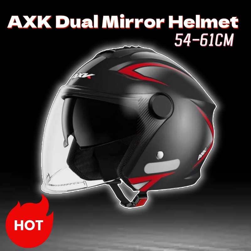 AXK Dual Mirror Helmet Men's and Women's Winter Warm Full Helmet ...