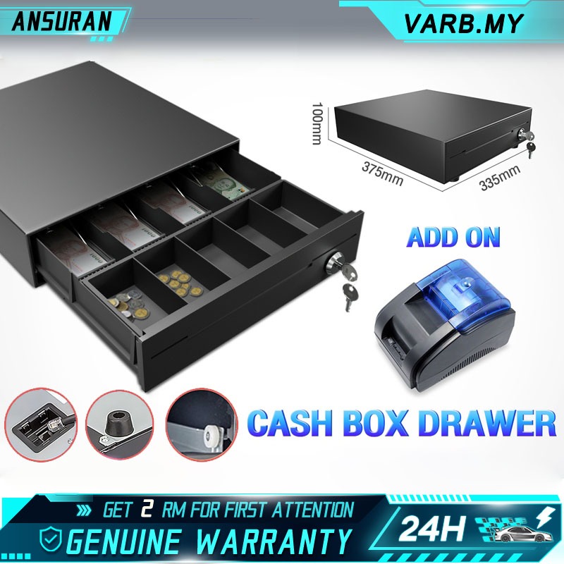 Cashier's drawer box 4 paper money 5 Coins With Tray Coin Box Safe ...