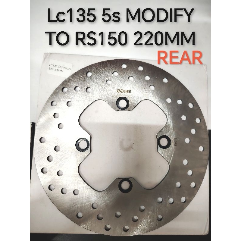 ENKEI LC135 5S MODIFY TO MOTOR RS150 REAR DISC PLATE 220MM | Shopee ...