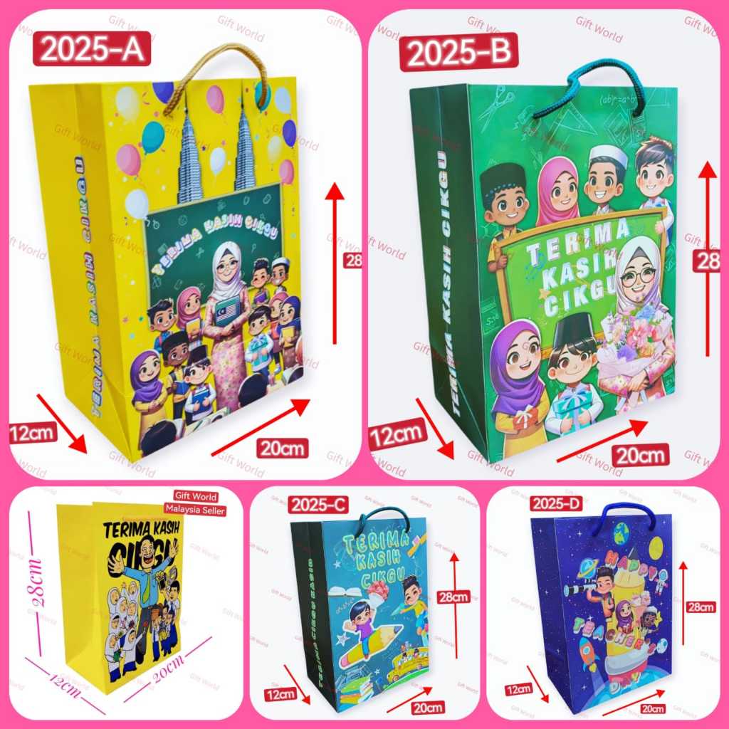 Hadiah Hari Guru Gift Bag Paper Bag Teacher S Day Malaysia Ready Stock