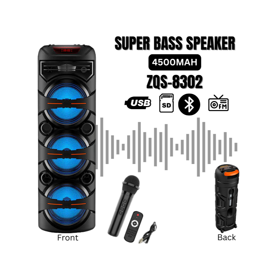 🔥MALAYSIA STOCK🔥Original 8302 Multimedia Bluetooth Speaker with Super ...