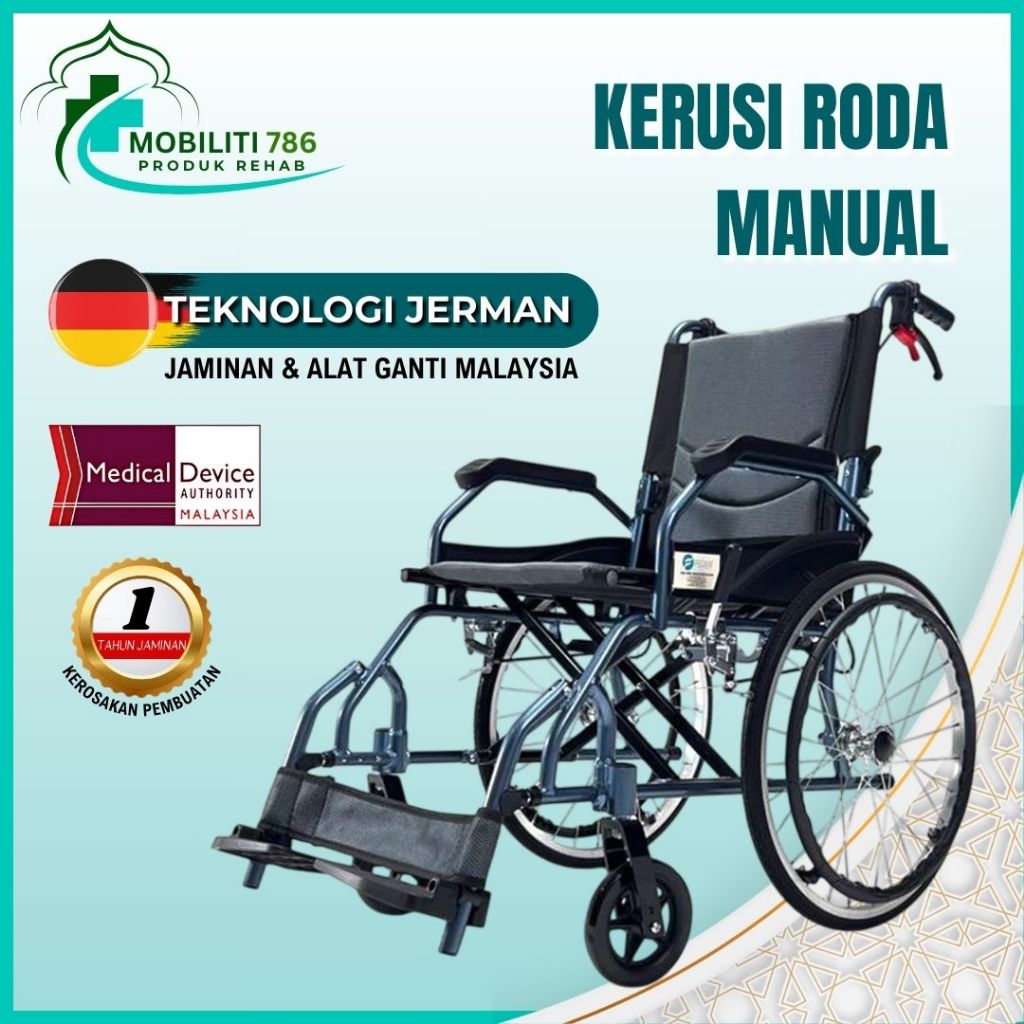 Kerusi Roda Manual (Lebar Tempat Duduk 18