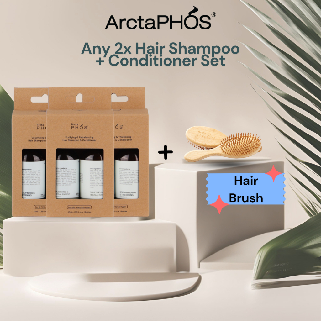 ArctaPHOS Hair Shampoo + Conditioner Pair Set With Hairbrush Set ...