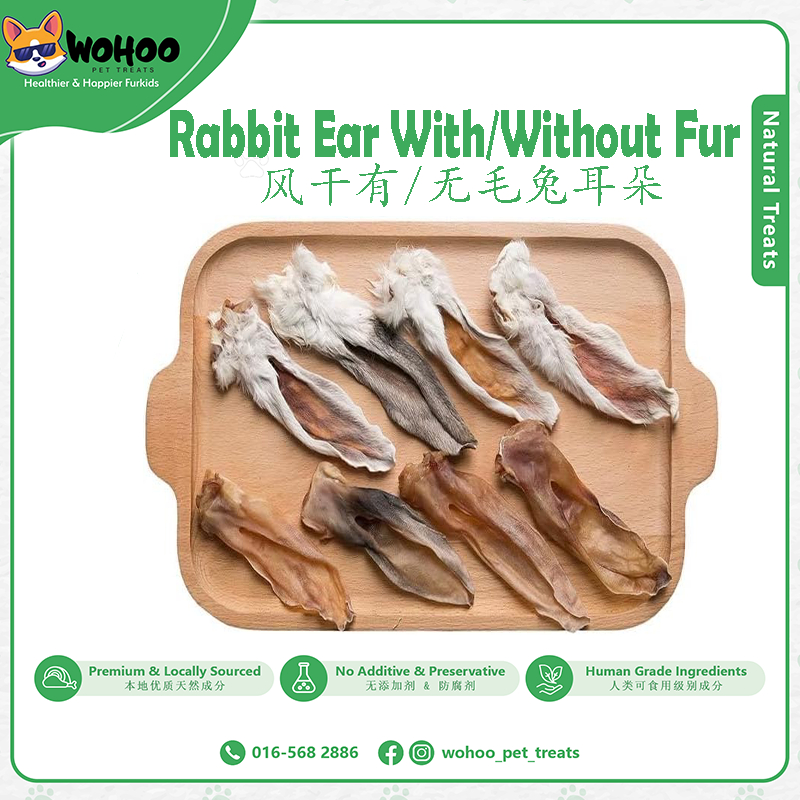 [Buy10FREE 1]Dehydrated Rabbit Ear Nutritious Dental Chew Pet Treats ...