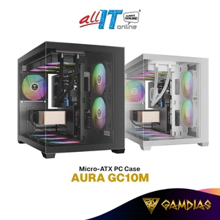 GAMDIAS AURA GC10M WH ARGB Micro ATX (mATX) Gaming PC Case