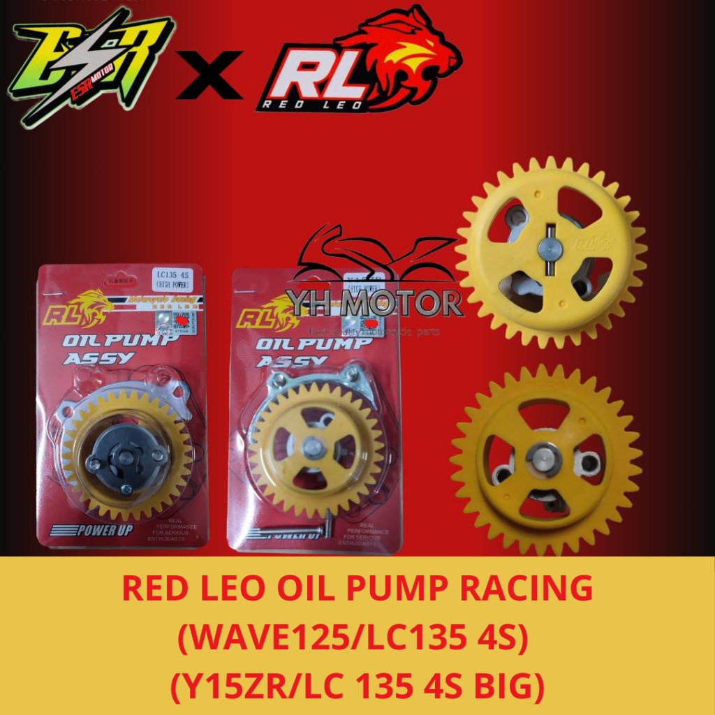 RED LEO X ESR MOTOR OIL PUMP RACING WAVE125/LC135 4S/LC135 5S/Y15ZR/LC ...