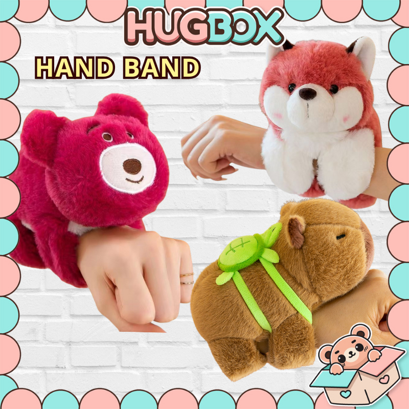 Peluche Lestée Enfant Dellyy Peluche Capybara Bracelet à Pression,Plüsch Slap Peluche Enfant