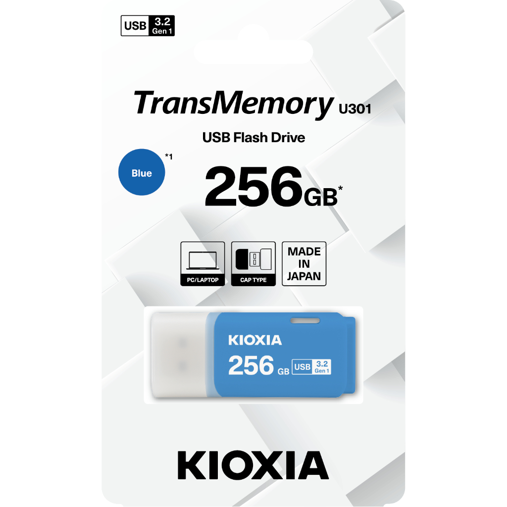 KIOXIA TransMemory U301 USB-Stick 64GB – Kompakt, Mit Schutzkappe, In Schwarz