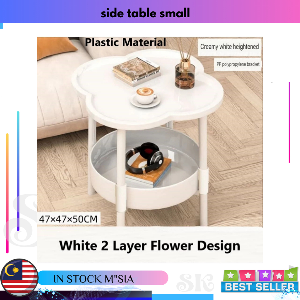 💯SK💯🛒STOCK MALAYSIA 🛒Small Table /Round Table Shape/ Coffee Tea Simple ...