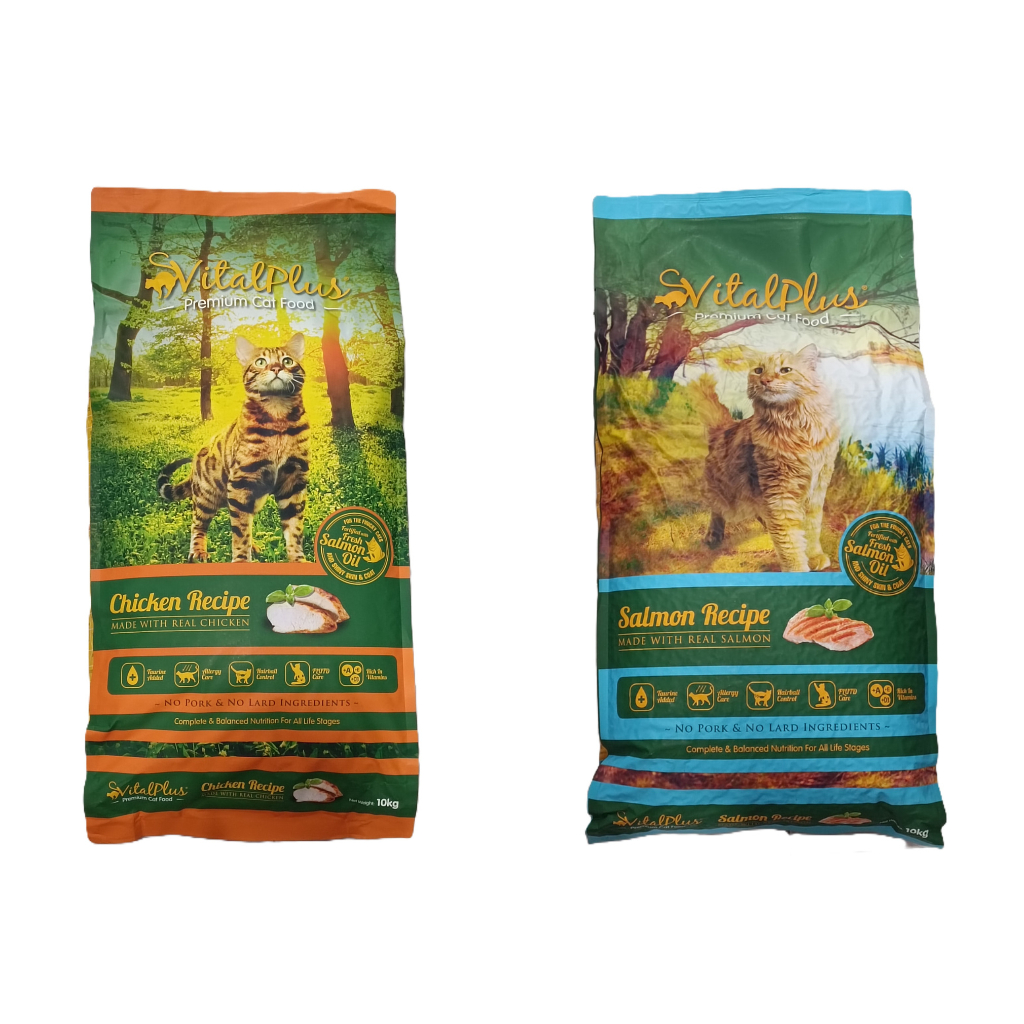 VitalPlus Premium Cat Food Chicken/Salmon Recipe 10KG | Shopee Malaysia
