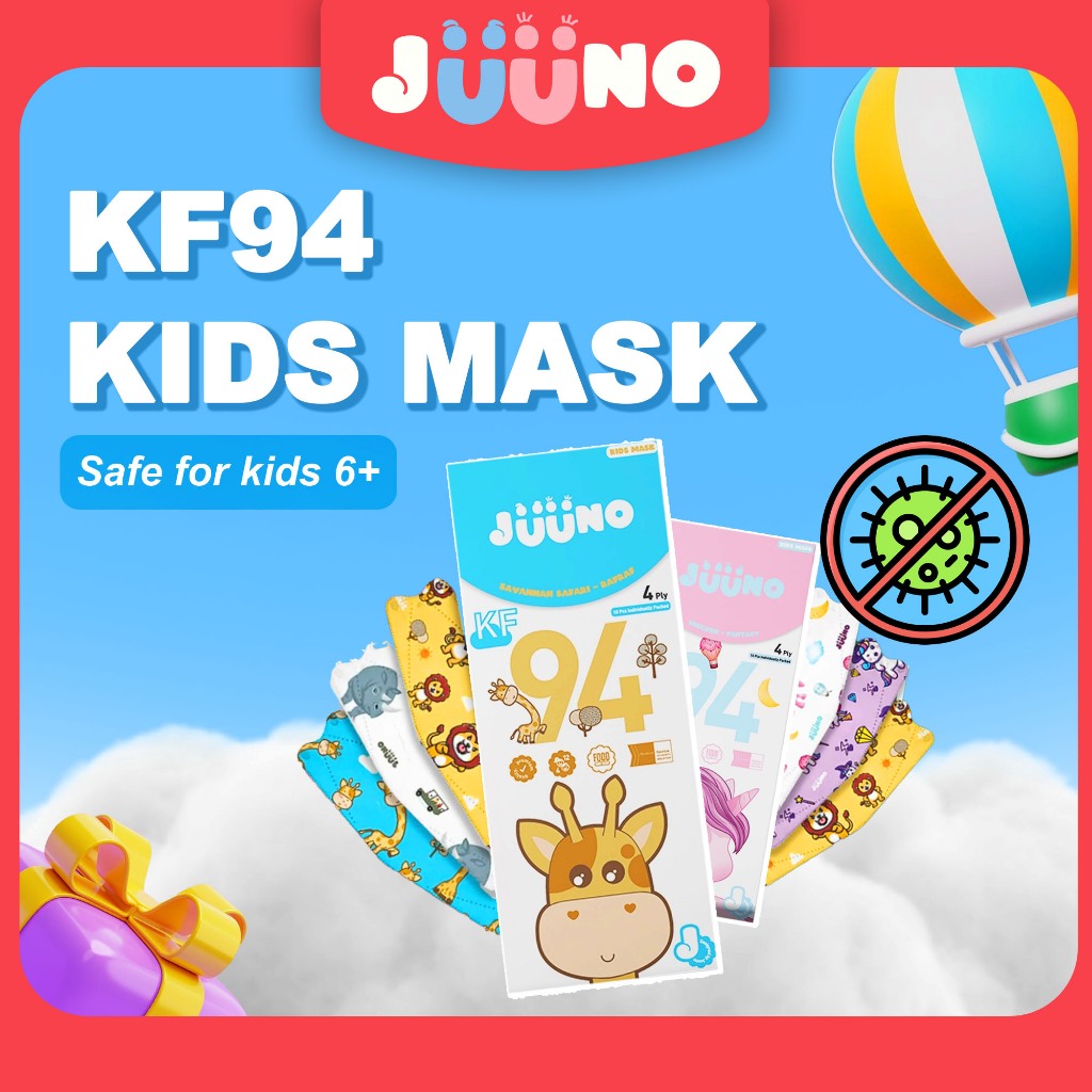 JUUNO Kids Mask KF94 4 Ply 3D Protective Mask (2 Boxes) | Shopee Malaysia