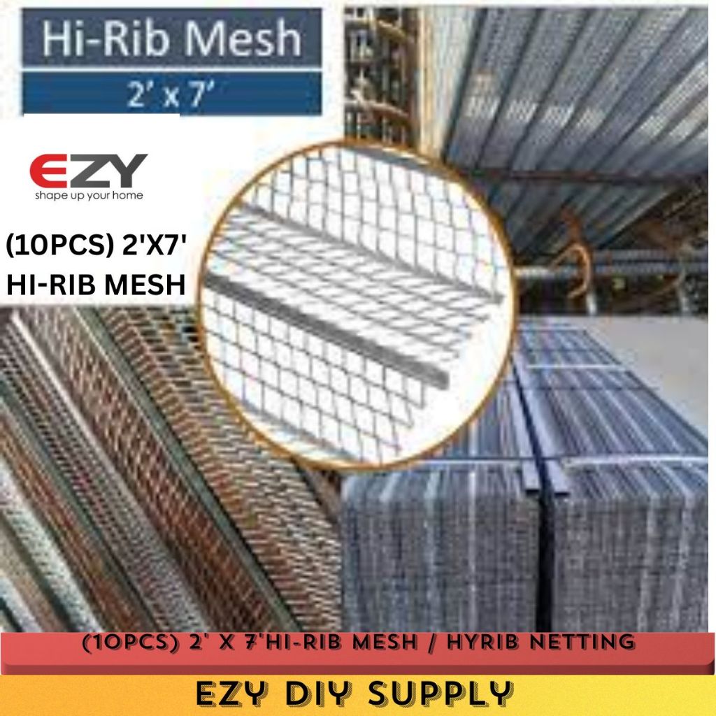 (10PCS) HiRib / HyRIB Mesh / Construction Joint / High-Rib Mesh / Rib ...
