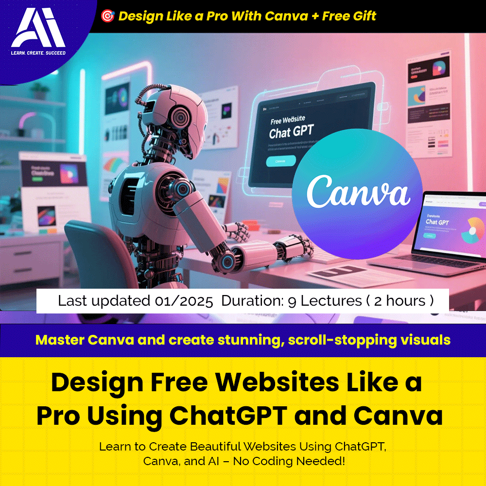 Canva Video Course - Design Free Websites Like a Pro Using ChatGPT and ...
