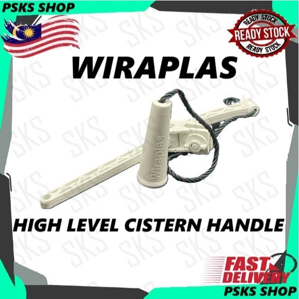(WIRAPLAS) TOILET CISTERN FLUSH HANDLE HIGH LEVEL ARM PLASTIC / TANDAS ...