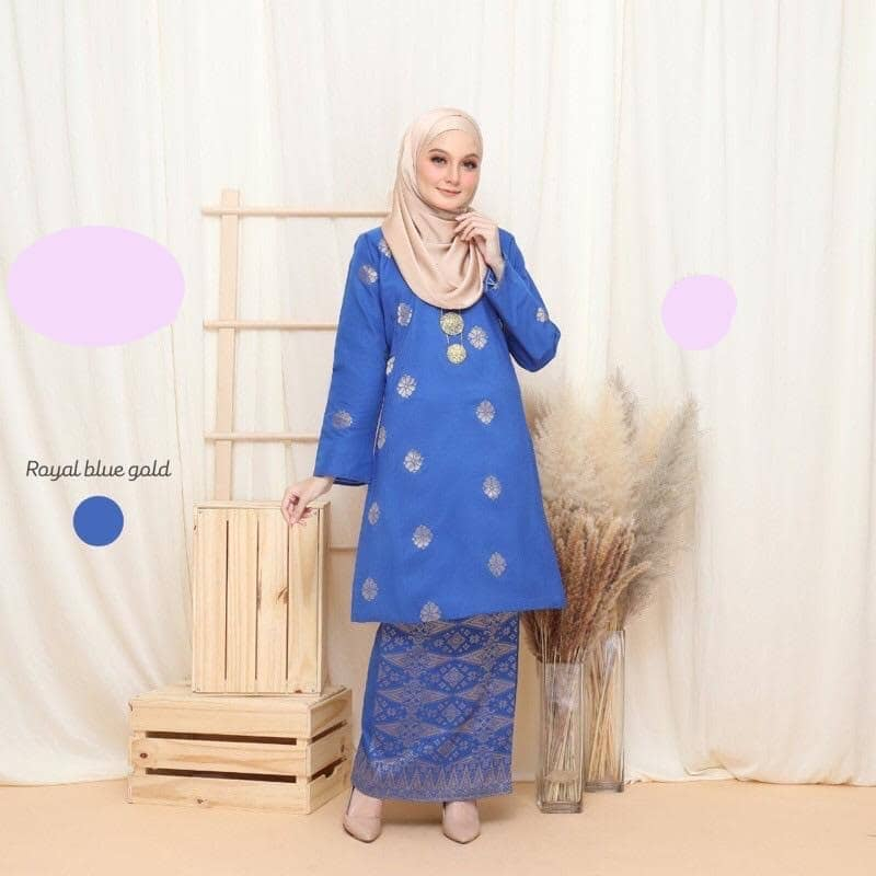 Baju Kurung Pahang Songket Tenun Bunga, Baju Kurung Moden, Baju Kurung cotton, Baju Raya 2025 Viral