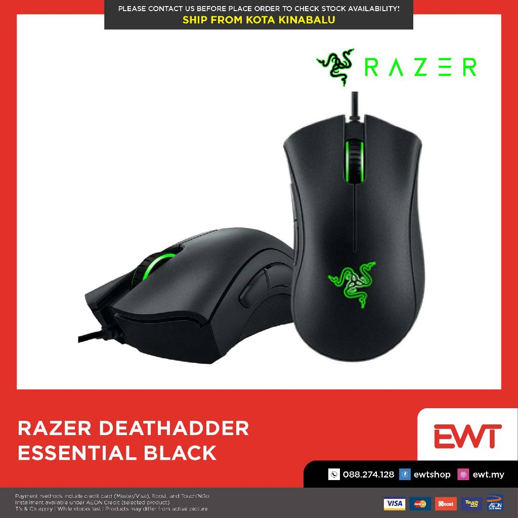 Razer DeathAdder Essential Gaming Mouse 100% ORIGINAL | Shopee Malaysia