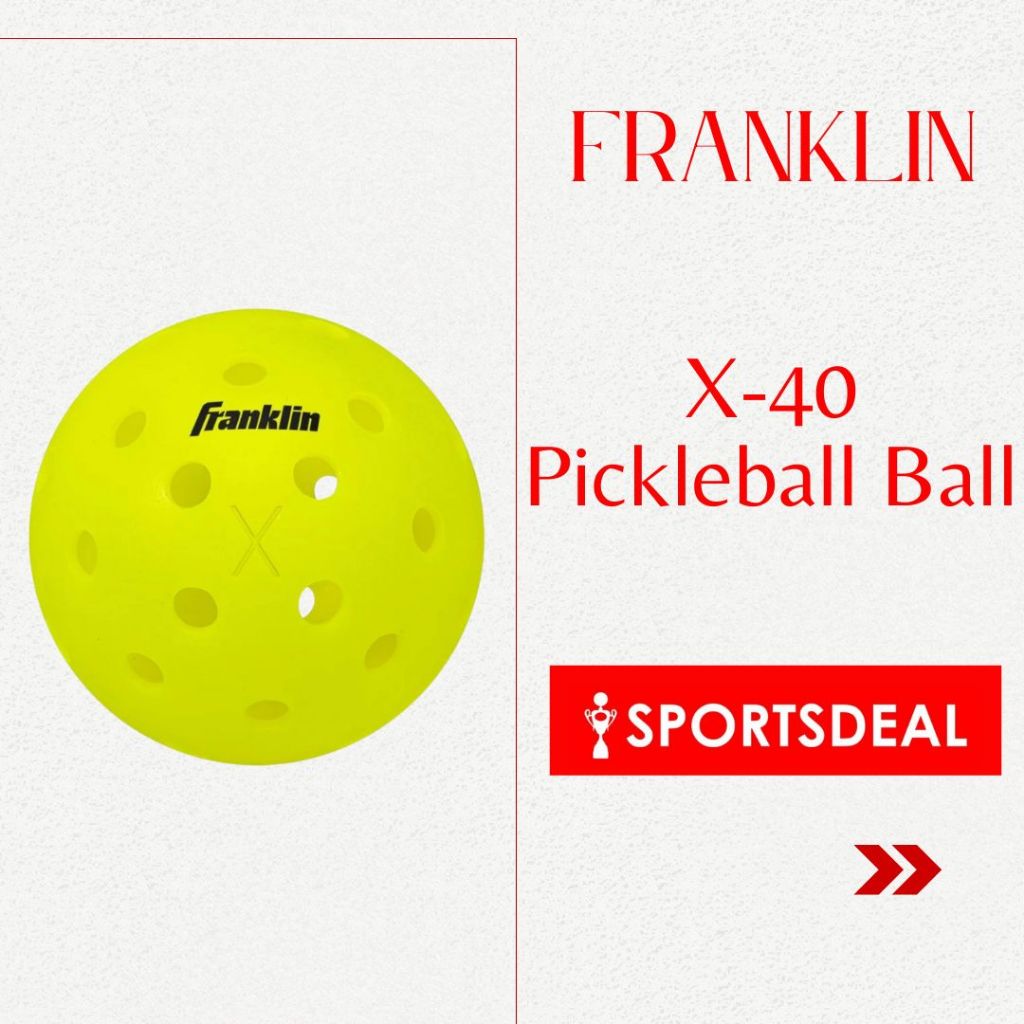 Palline Pickleball Franklin Sports X-40 Outdoor – Confezione 6 Rosso Ember
