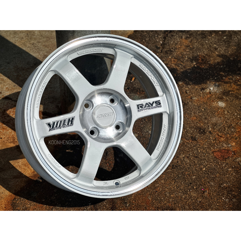 New Car Sport Rim THAILAND RAYS TE37 Wheels 15x6.5J 4x100 ET40 White ...