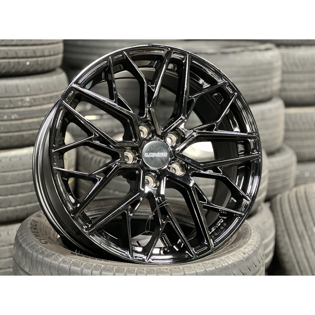 NEW 17X8J Lenso Ventus Rim (set of 4) Black 5X114.3 for Civic Mazda 3 ...