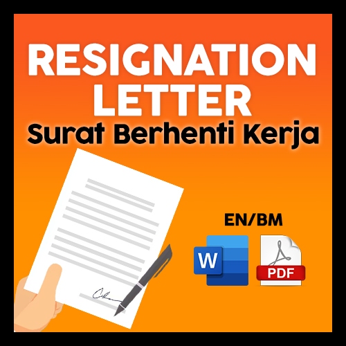 Resignation Letter Surat Berhenti Kerja Surat Letak Jawatan Letter Of ...