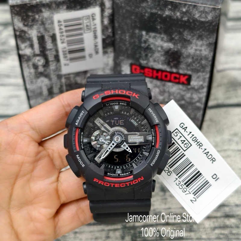 100% ORIGINAL CASIO G-SHOCK GA-110HR-1A RED BLACK WATCH