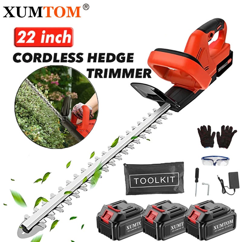 Cordless Shrub Hedge Trimmer Machine Garden Pruning Shear Machine grass ...