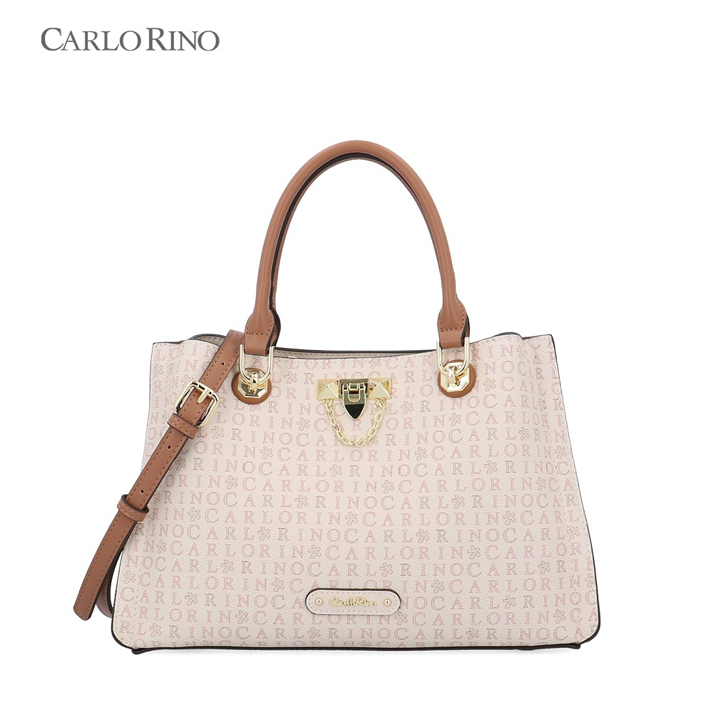 Carlo Rino Carlo EV Top-Handle Bag II - Beige | Shopee Malaysia