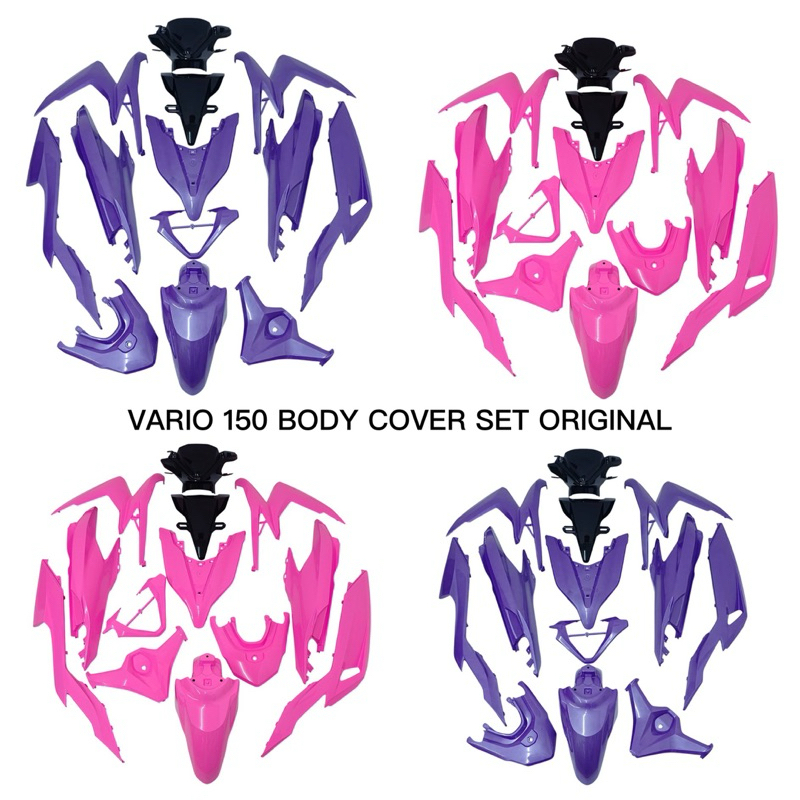 VARIO 150 BODY COVER SET ORIGINAL INNER SET ORIGINAL BLACK BLUE RED ...
