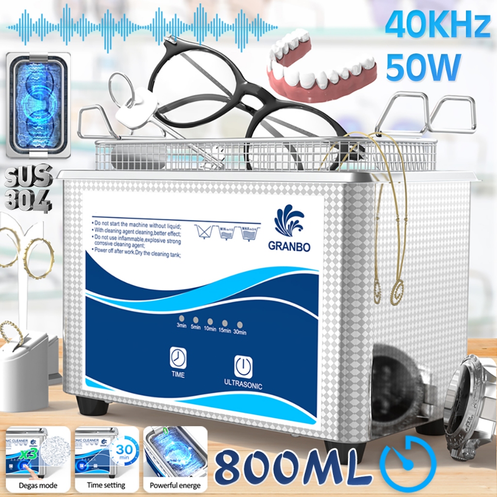 Digital Ultrasonic Cleaner Cleaning Lab Machine Glasses Jewelry Watches ...